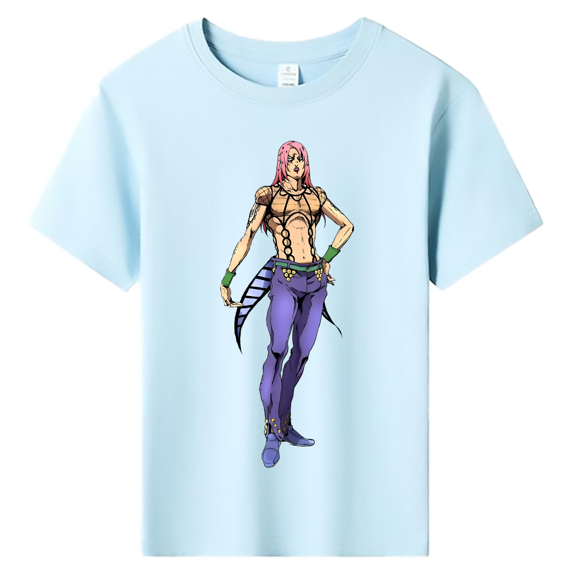 （画像用） ジョジョの奇妙な冒険 ビネガー?ドッピオ JoJo's Bizarre Adventure Vinegar Doppio 綿100％キッズTシャツ（フロントプリント）